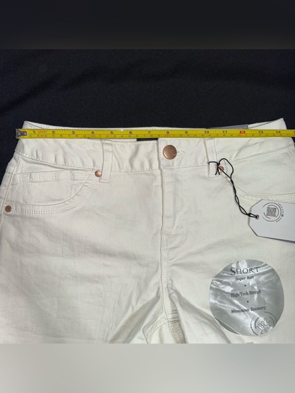 1822 Denim Off-White women’s Frayed Hem Shorts size 6 NWT - Picture 8 of 9